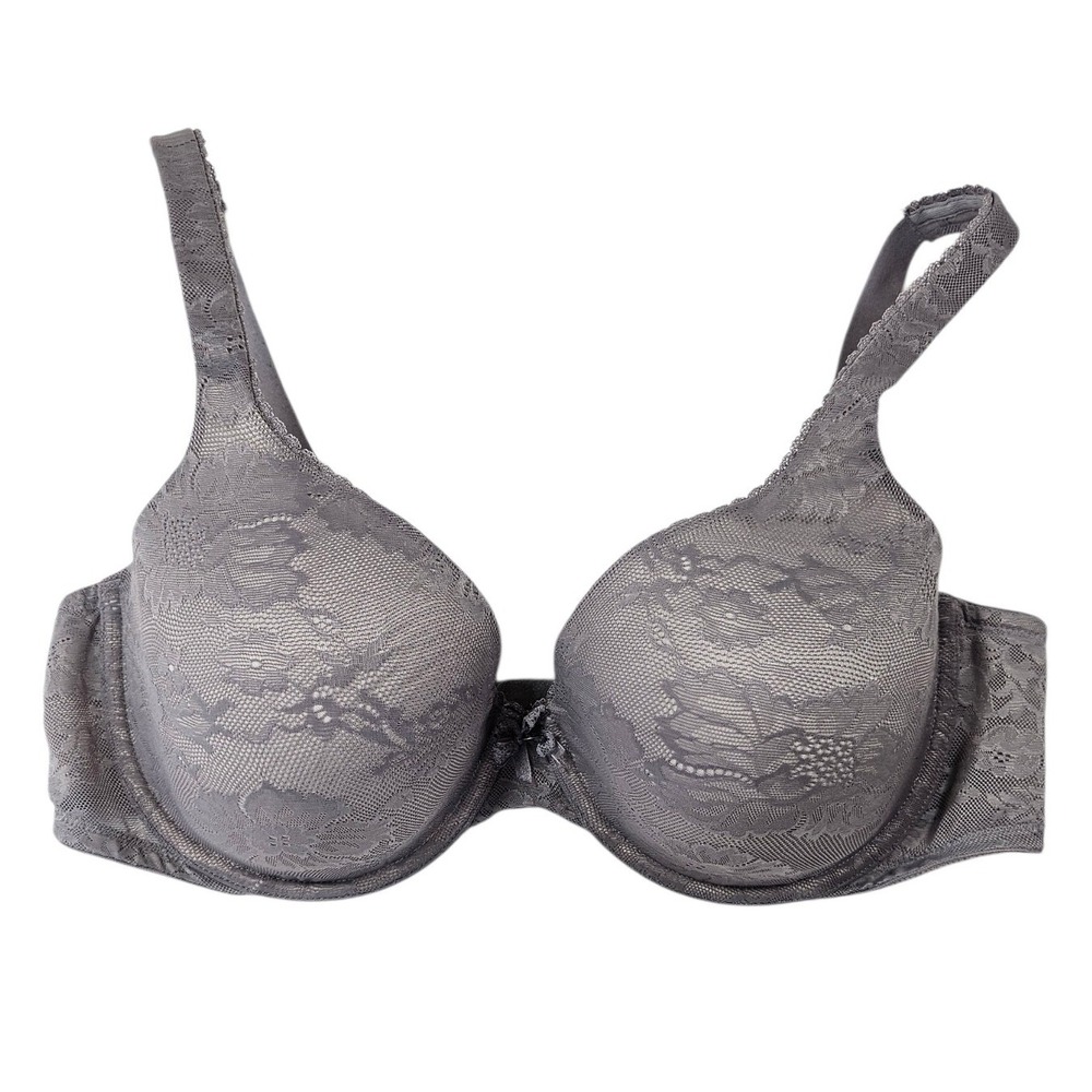Victoria's Secret Body by Victoria Grey Lace Lined Perfect Coverage Bra 38D